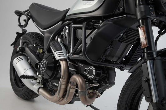 SW-MOTECH Protecciones laterales de motor Negro. Modelos Ducati Scrambler (14-).