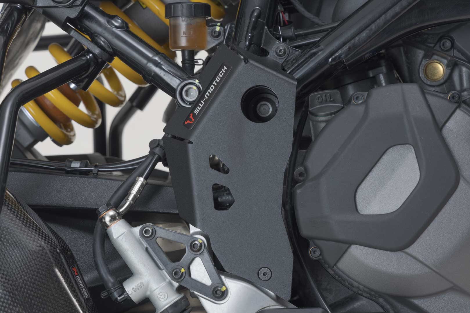 SW-MOTECH Protector de talón Negro. Ducati DesertX (22-) / Rally (23-).