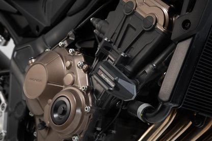 SW-MOTECH Kit de topes anticaidas Negro. Honda CB650R (18-23).