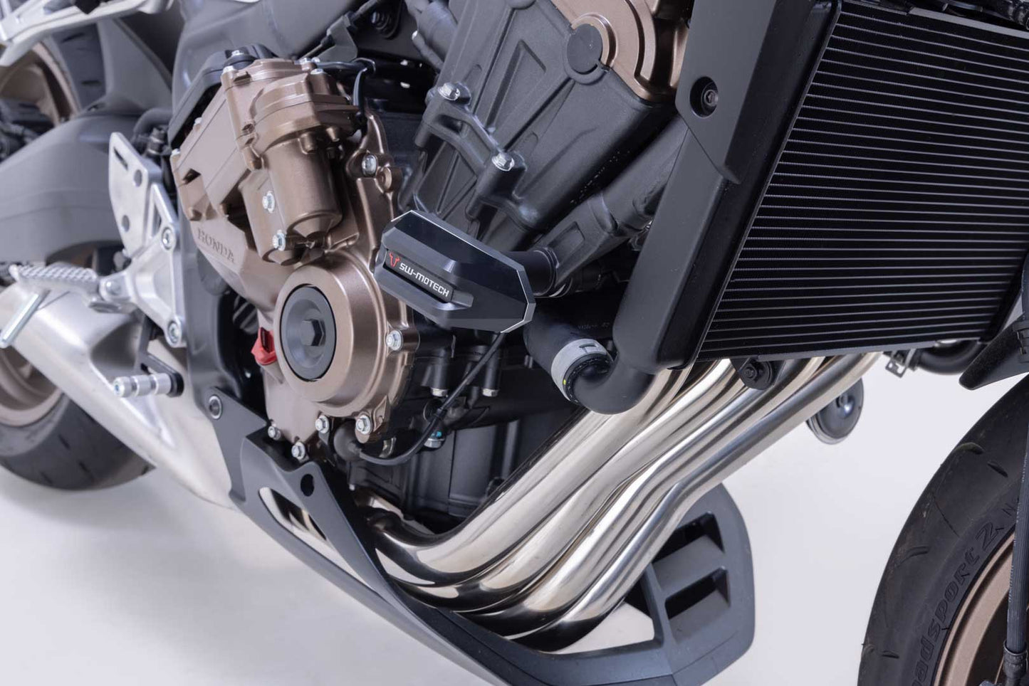 SW-MOTECH Kit de topes anticaidas Negro. Honda CB650R E-Clutch (23-).