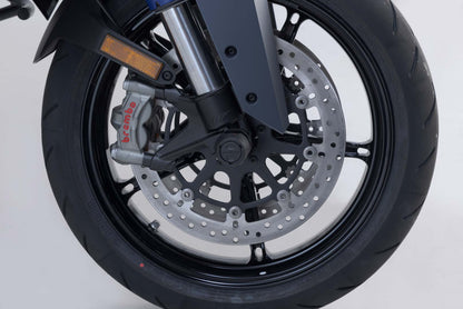 SW-MOTECH Kit de topes anticaidas para el eje delantero Negro. Modelos KTM / CFMoto / Husqvarna.