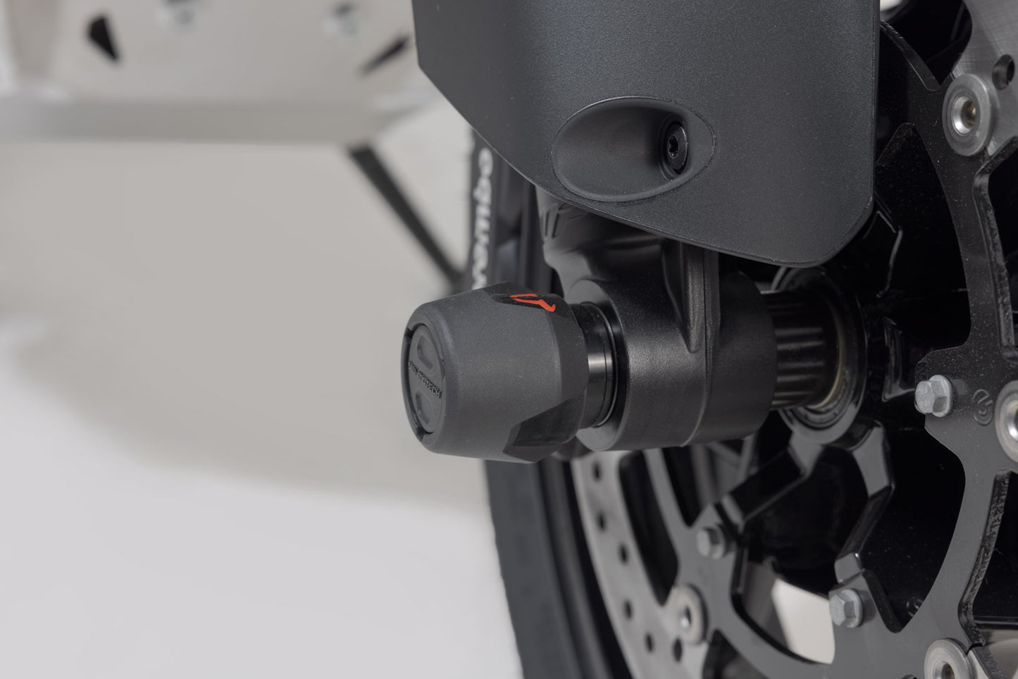 SW-MOTECH Kit de topes anticaidas para el eje delantero Negro. Modelos KTM Husqvarna Norden 901.