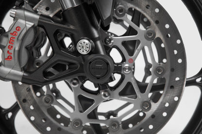 SW-MOTECH Kit de topes anticaidas para el eje delantero Negro.V-Strom 1000 V-Strom 1050 MT-10/SP.