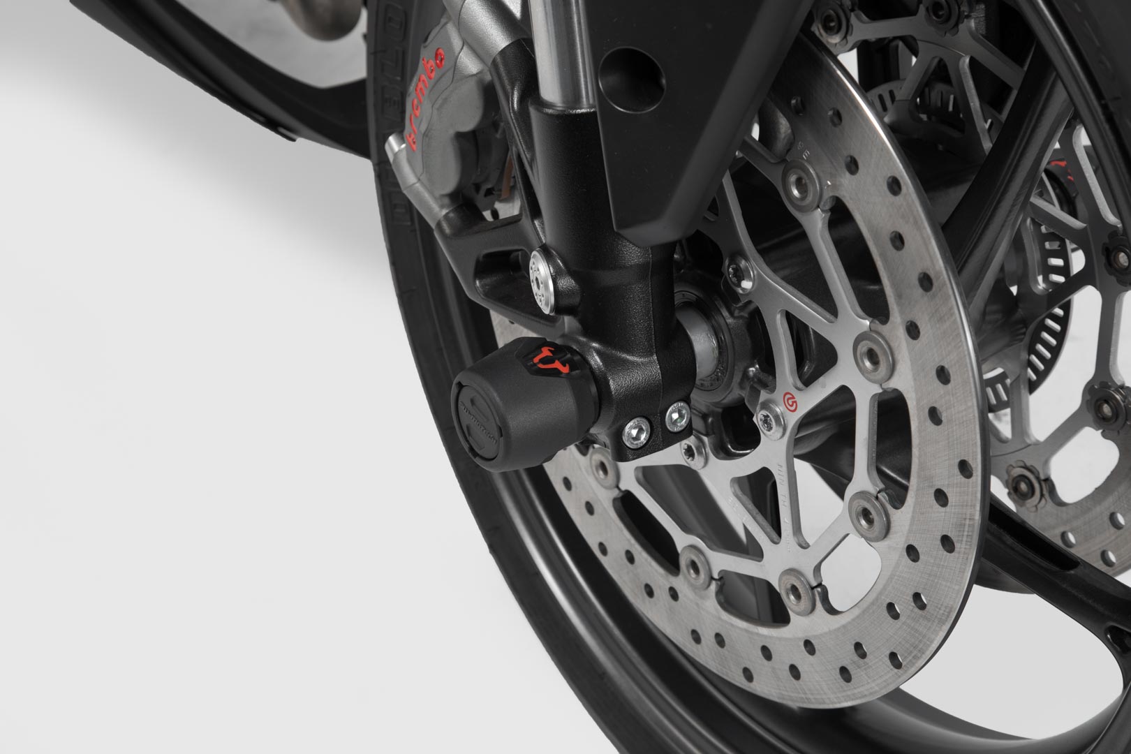 SW-MOTECH Kit de topes anticaidas para el eje delantero Negro. Modelos Suzuki GSX-S1000 (15-) / GSX-S950.