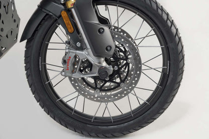 SW-MOTECH Kit de topes anticaidas para el eje trasero Negro. Modelos Suzuki Honda Triumph.