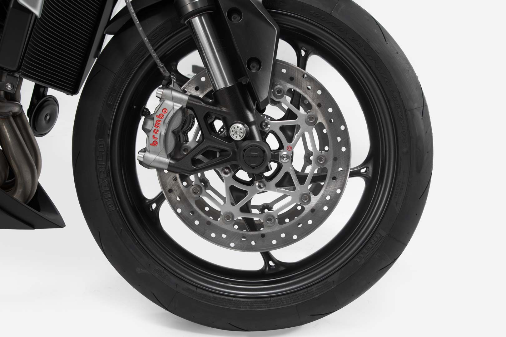 SW-MOTECH Kit de topes anticaidas para el eje delantero Negro. Yamaha MT-09/Tracer (13-16) XSR900/Abar.