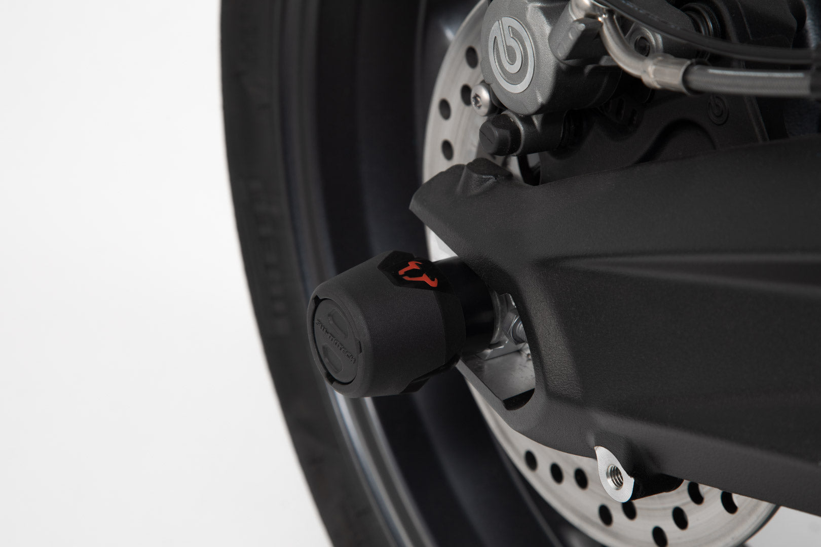 SW-MOTECH Kit de topes anticaidas para el eje trasero Negro. YZF-R1 (15-) MT-10/SP (16-) Niken (22-).