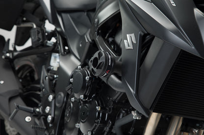 SW-MOTECH Kit de topes anticaidas Negro. Yamaha MT-03 (16-)/Suzuki GSX-S750 (17-).
