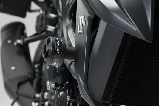 SW-MOTECH Kit de topes anticaidas Negro. Yamaha MT-03 (16-)/Suzuki GSX-S750 (17-).