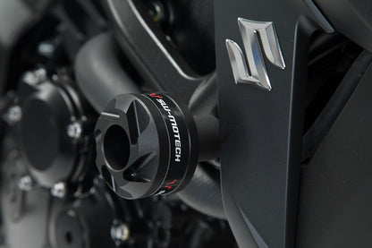 SW-MOTECH Kit de topes anticaidas Negro. Yamaha MT-03 (16-)/Suzuki GSX-S750 (17-).