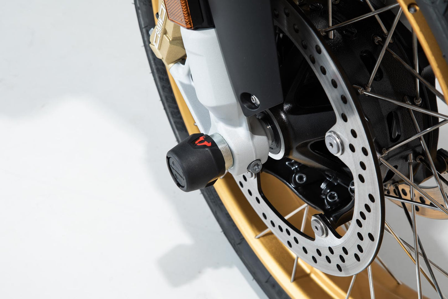 SW-MOTECH Kit de topes anticaidas para el eje delantero Negro. BMW R 1200 GS / RT R 1250 GS / RT.