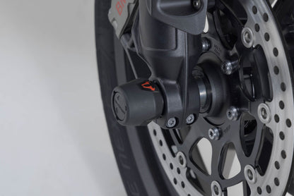 SW-MOTECH Kit de topes anticaidas para el eje delantero Negro. Modelos BMW.