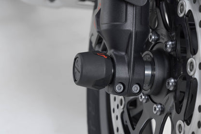 SW-MOTECH Kit de topes anticaidas para el eje delantero Negro. Modelos BMW.