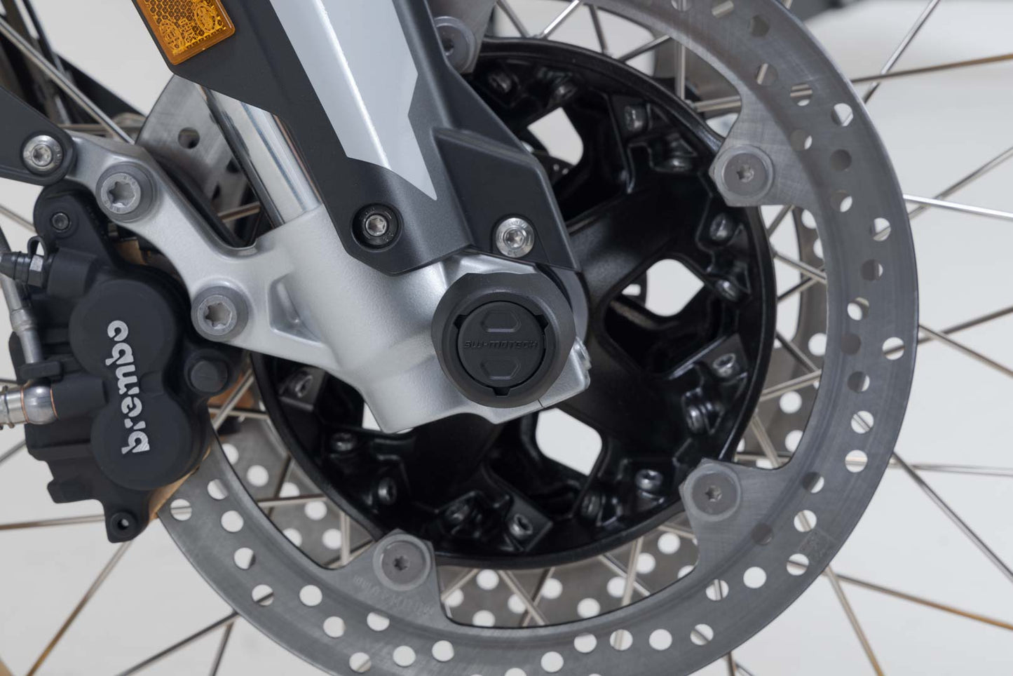 SW-MOTECH Kit de topes anticaidas para el eje delantero Negro. BMW F750/800GS F850GS/Adv F900R/XR/GS.