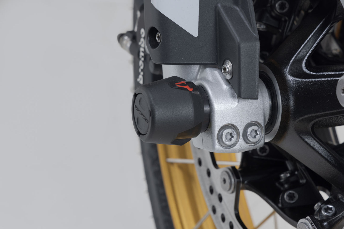 SW-MOTECH Kit de topes anticaidas para el eje delantero Negro. BMW F750/800GS F850GS/Adv F900R/XR/GS.