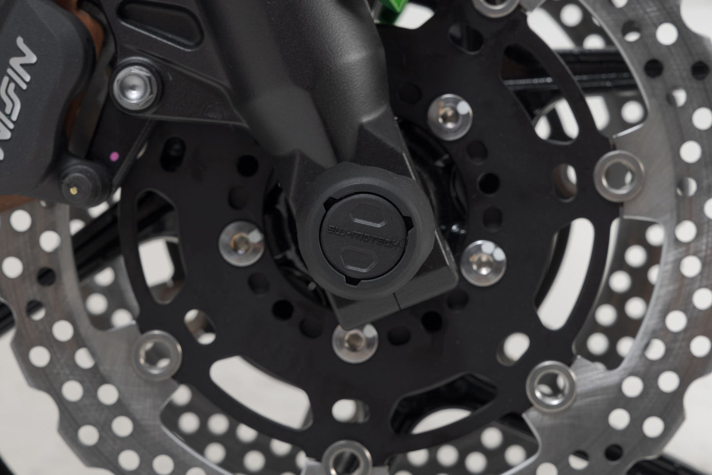 SW-MOTECH Kit de topes anticaidas para el eje delantero Negro. Kawasaki Versys 650 (07-09) / (14-).