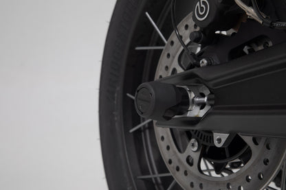 SW-MOTECH Kit de topes anticaidas para el eje trasero Negro. Triumph Tiger 800/ 900 Trident 660.