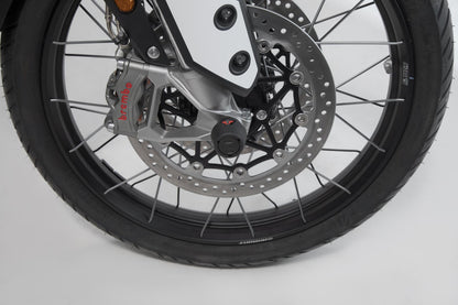 SW-MOTECH Kit de topes anticaidas para el eje delantero Negro. Modelos Triumph Honda Voge Yamaha.