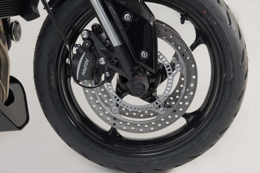 SW-MOTECH Kit de topes anticaidas para el eje delantero Negro. Modelos Triumph /Honda /Royal Enfield.