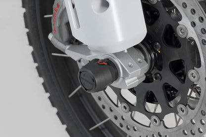 SW-MOTECH Kit de topes anticaidas para el eje delantero Negro. Modelos Ducati.