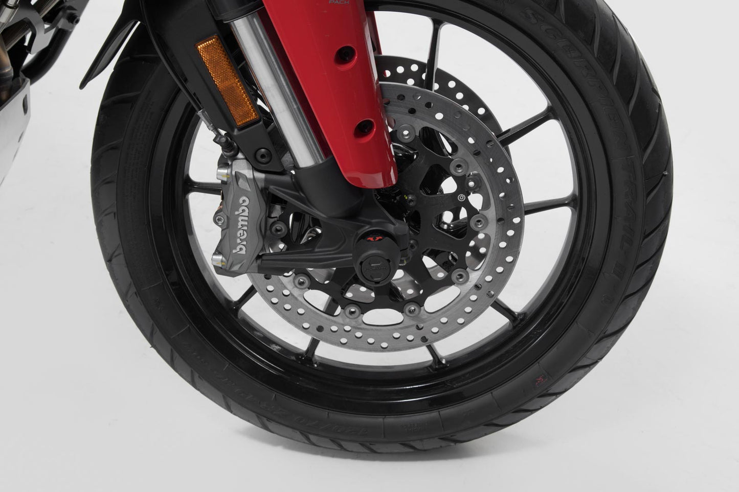 SW-MOTECH Kit de topes anticaidas para el eje delantero Negro. Ducati Multistrada V4 / Hypermotard 950.