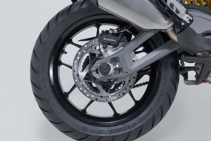SW-MOTECH Kit de topes anticaidas para el eje trasero Negro. Ducati Multistrada V2 / V2 S (24-).