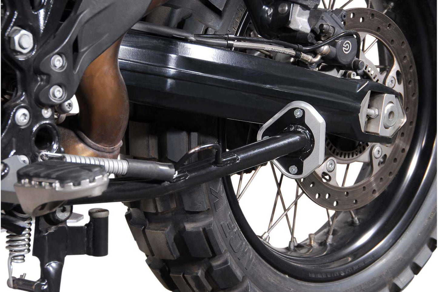 SW-MOTECH Extension para caballete lateral Negro/plateado. BMW F 800 GS/Adv Husqvarna TR650.