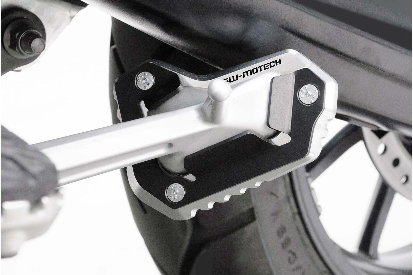SW-MOTECH Extension para caballete lateral Negro/plateado. Triumph Tiger 1050 Sport (13-).