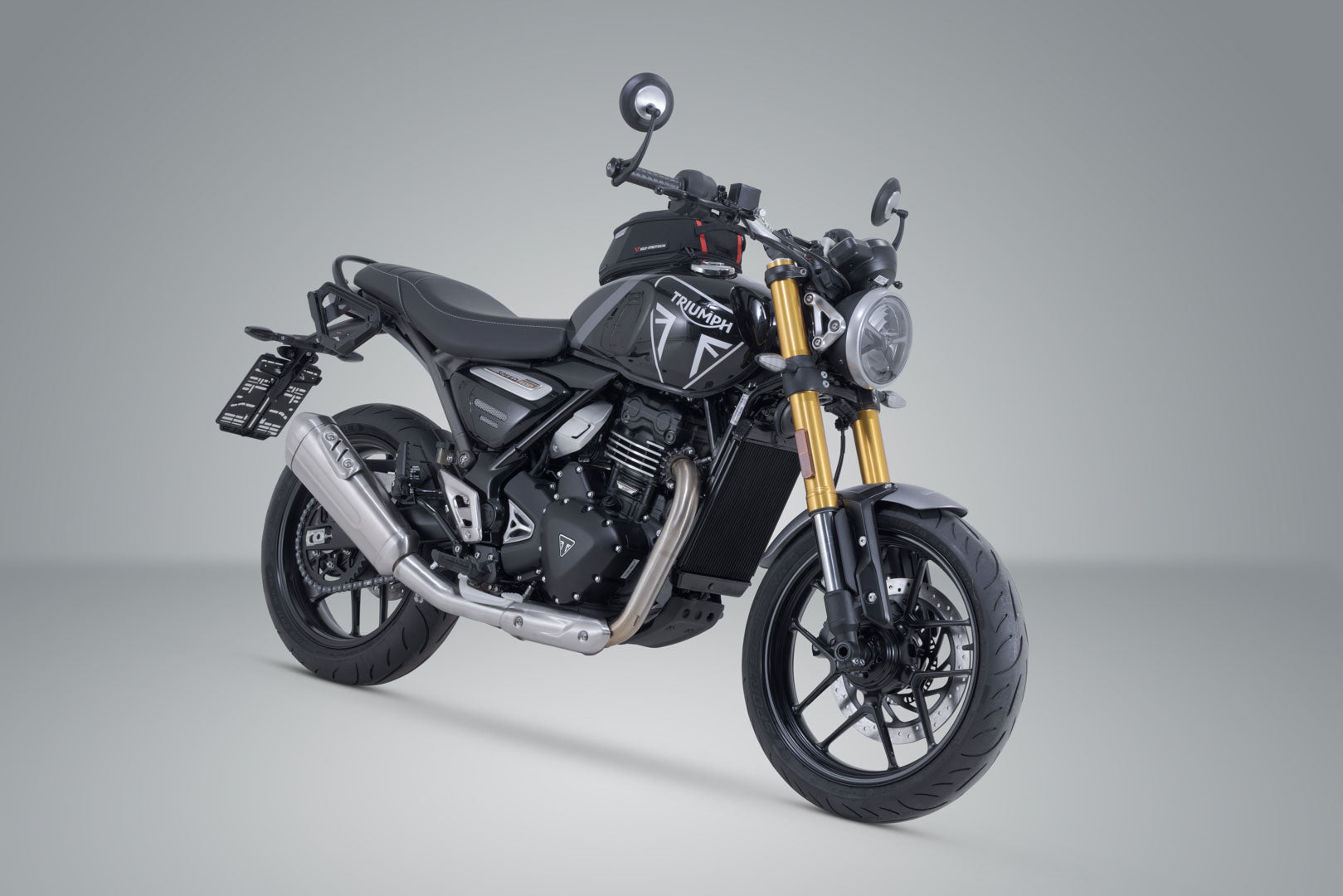 SW-MOTECH Soporte lateral derecho V-LOC Triumph Speed 400/ Scrambler 400 X (23-).