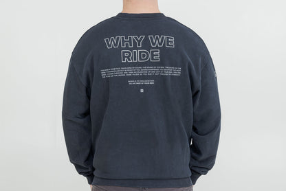 SW-MOTECH Cuello redondo – Riders Line Gris oscuro. Optic Wash. Unisex. Talla L.