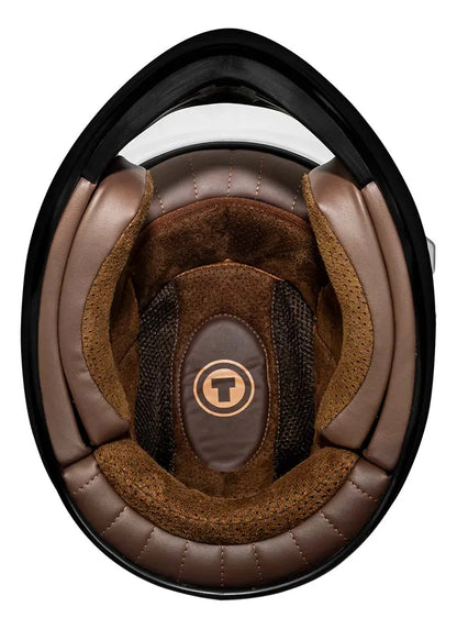 Interior acolchado café del casco integral TORC Pomona T9 Gloss Black