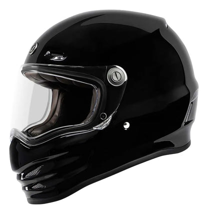 Casco integral TORC Pomona T9 Gloss Black negro brillante con mica transparente, vista de tres cuartos
