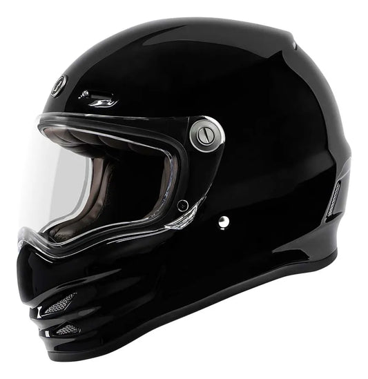 Casco integral TORC Pomona T9 Gloss Black negro brillante con mica transparente, vista de tres cuartos