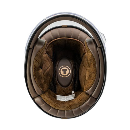Interior acolchado de gamuza sintética del casco TORC T1 Newport Matte Black