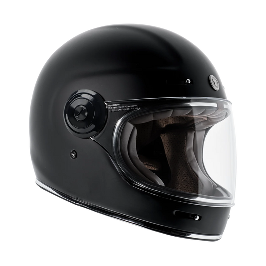 Vista lateral del casco TORC T1 Newport Matte Black en negro mate