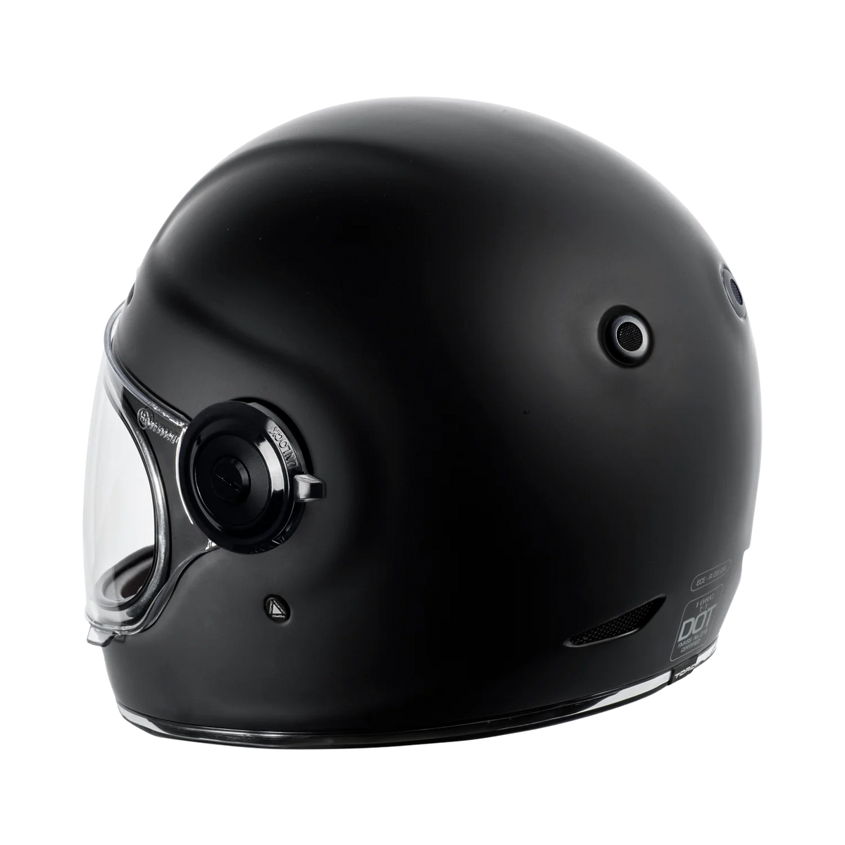 Parte posterior del casco TORC T1 Newport Matte Black con salidas de ventilación