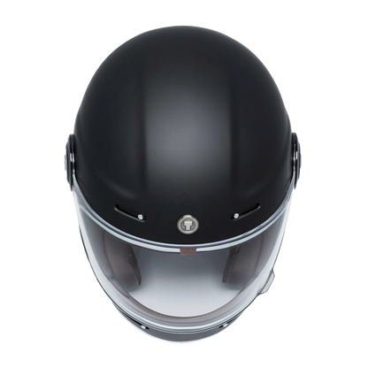 Vista superior del casco integral TORC T1 Newport Matte Black negro mate
