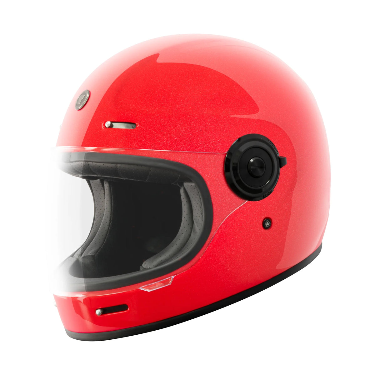 Casco integral TORC T1 Newport Metallic Red rojo metálico brillante, vista de tres cuartos