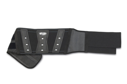 Faja lumbar UFO Plast Acadia CI12312 negra con refuerzos rígidos y cierre de velcro