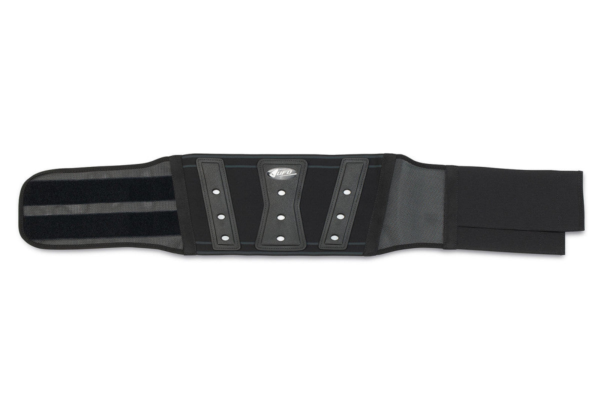 Faja UFO Plast Acadia extendida, vista exterior de sus refuerzos y bandas de velcro