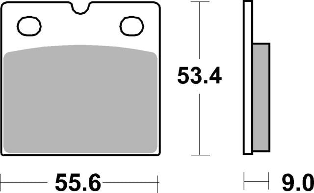 Plano de medidas de las pastillas de freno SBS 506HS