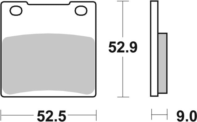Plano de medidas de las pastillas de freno SBS 556LS