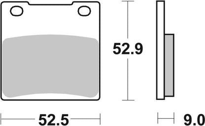 Plano de medidas de las pastillas de freno SBS 556LS