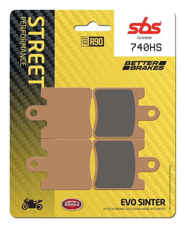 Juego de pastillas de freno SBS 740HS sinterizadas