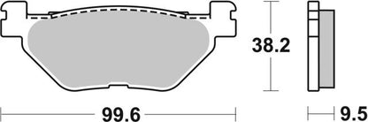 Plano de medidas de las pastillas de freno SBS 769LS