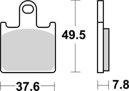 Plano de medidas de las pastillas de freno SBS 838HS
