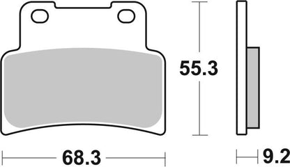 Plano de medidas de las pastillas de freno SBS 844HS