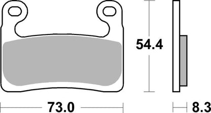 Plano de medidas de las pastillas de freno SBS 960HS