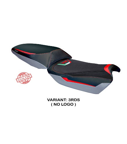 Funda Adria Tappezzeria Italia para Ducati Multistrada V4 Rally, rojo / plata, sin logo