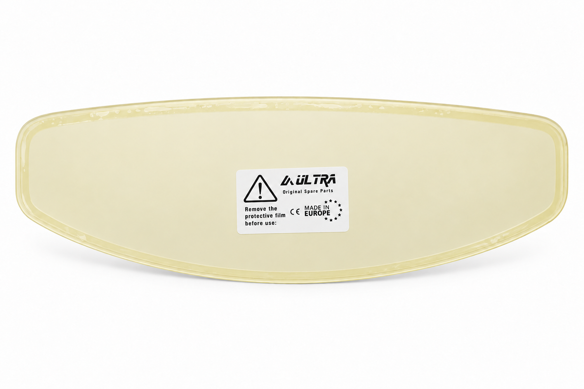 Representación de la mica antiempañante ULTRA grande 0071L, 286 × 95 mm, con película protectora